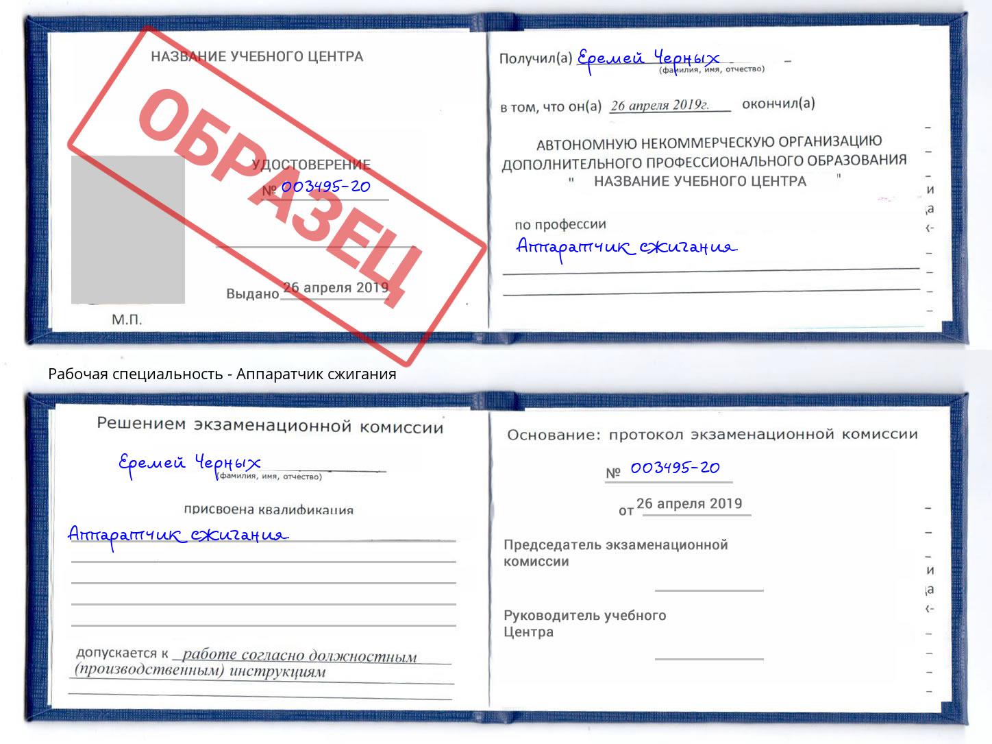 Аппаратчик сжигания Дзержинский