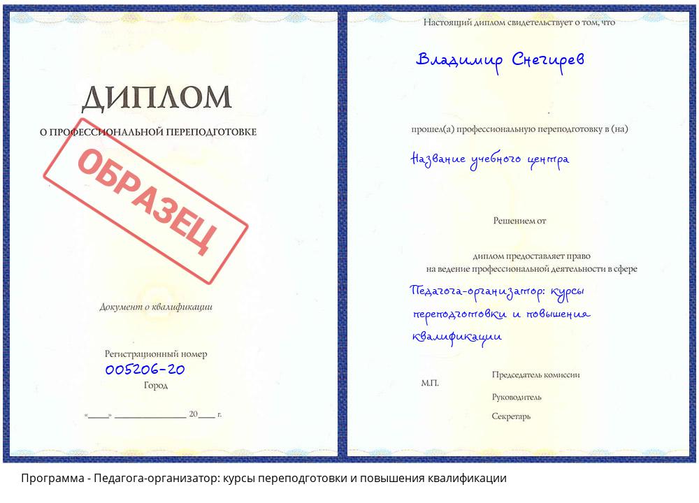 Педагога-организатор: курсы переподготовки и повышения квалификации Дзержинский